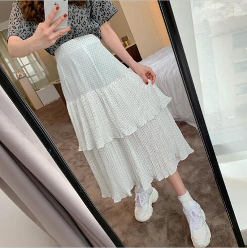 Real-price Westernized Short-sleeved Chic Top Tide + Sweet Fresh Leg-shading Point Skirt