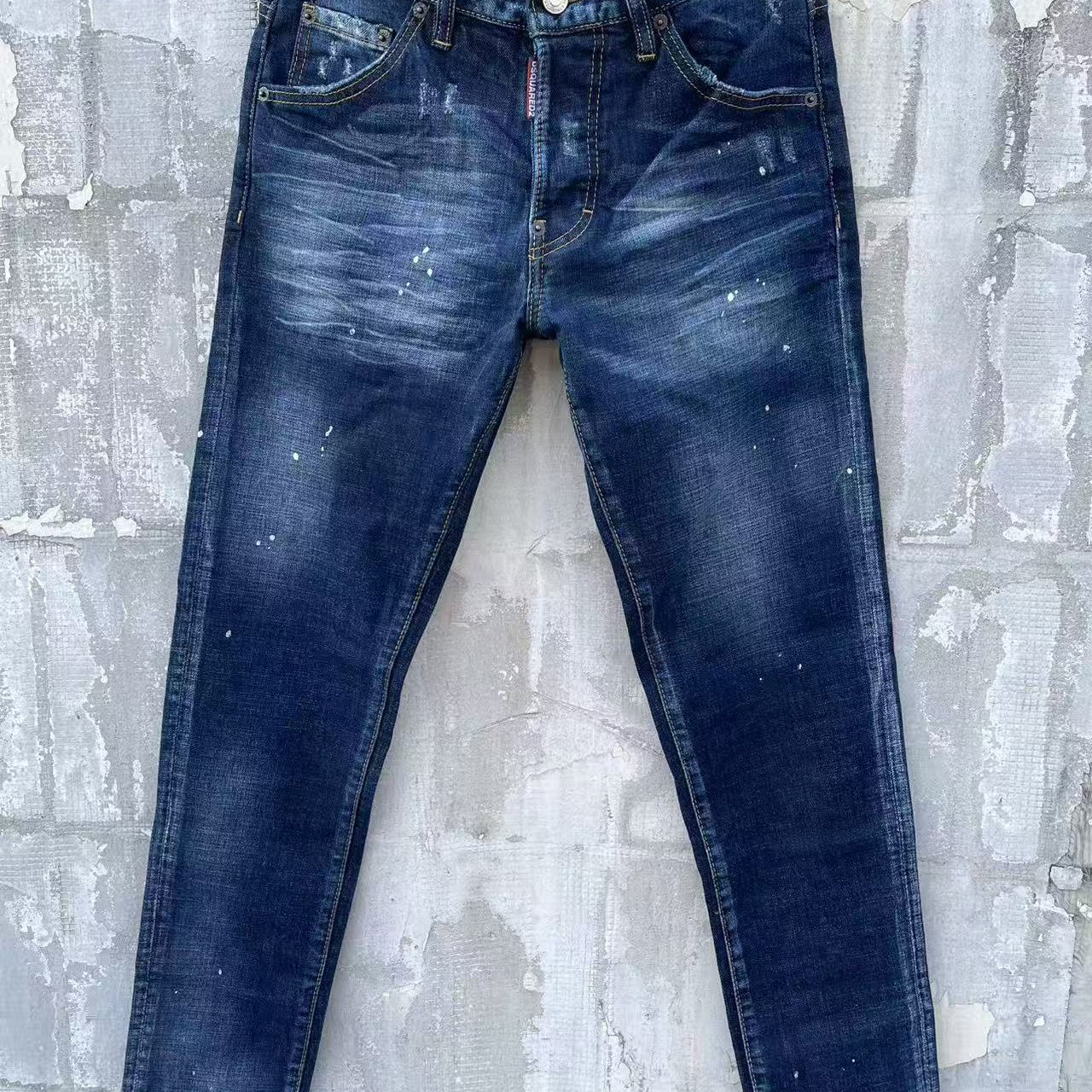 纽扣门禁修身微弹皮口袋款