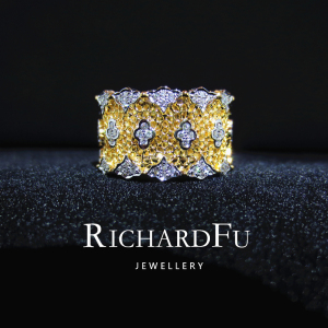 RICHARDFU珠宝 复古手工钻戒 黄金蕾丝钻戒