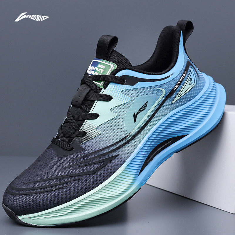 品牌运动男鞋2026春季透气轻便减震跑步鞋防滑百搭休闲网面运动鞋