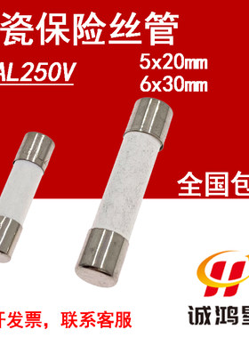 F5AL250V快熔断5A保险丝5x20/6*30mm熔断器陶瓷保险管