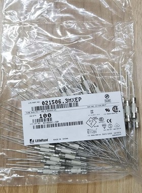 021506.3MXEP美国力特T6.3AH250V陶瓷保险丝管5x20带引线延时慢断