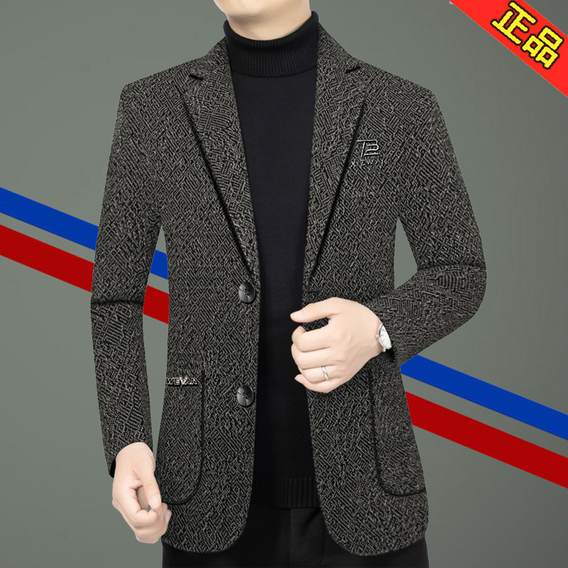 春秋冬新男士西服加绒加厚