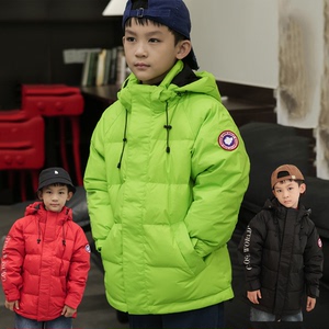 韩国儿童羽绒服冬季2023新款男童中长款羽绒外套中大童冬装防风衣