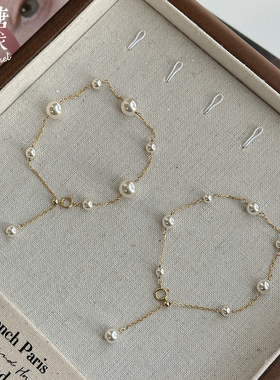 森糖925银施珍珠手工满天星手链