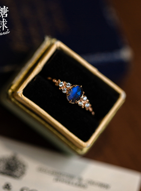 森糖星球拉长石复古戒指