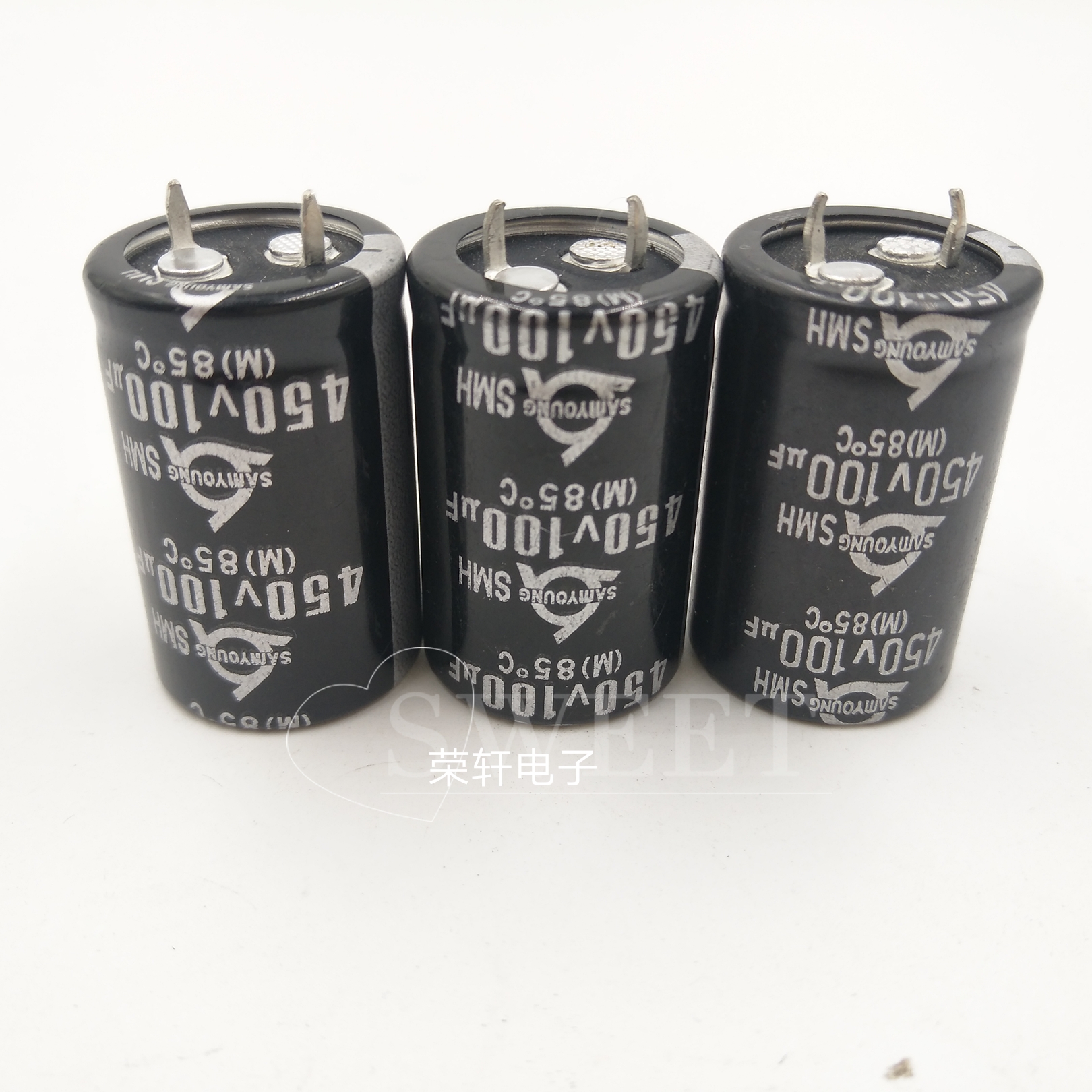 进口三莹电解电容 450V100UF 22X35 85度 SMH系 原盒100UF450V