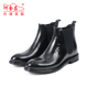 内增高短靴切尔西靴精品定制隐形增高鞋 何金昌内增高男鞋 7CM男士