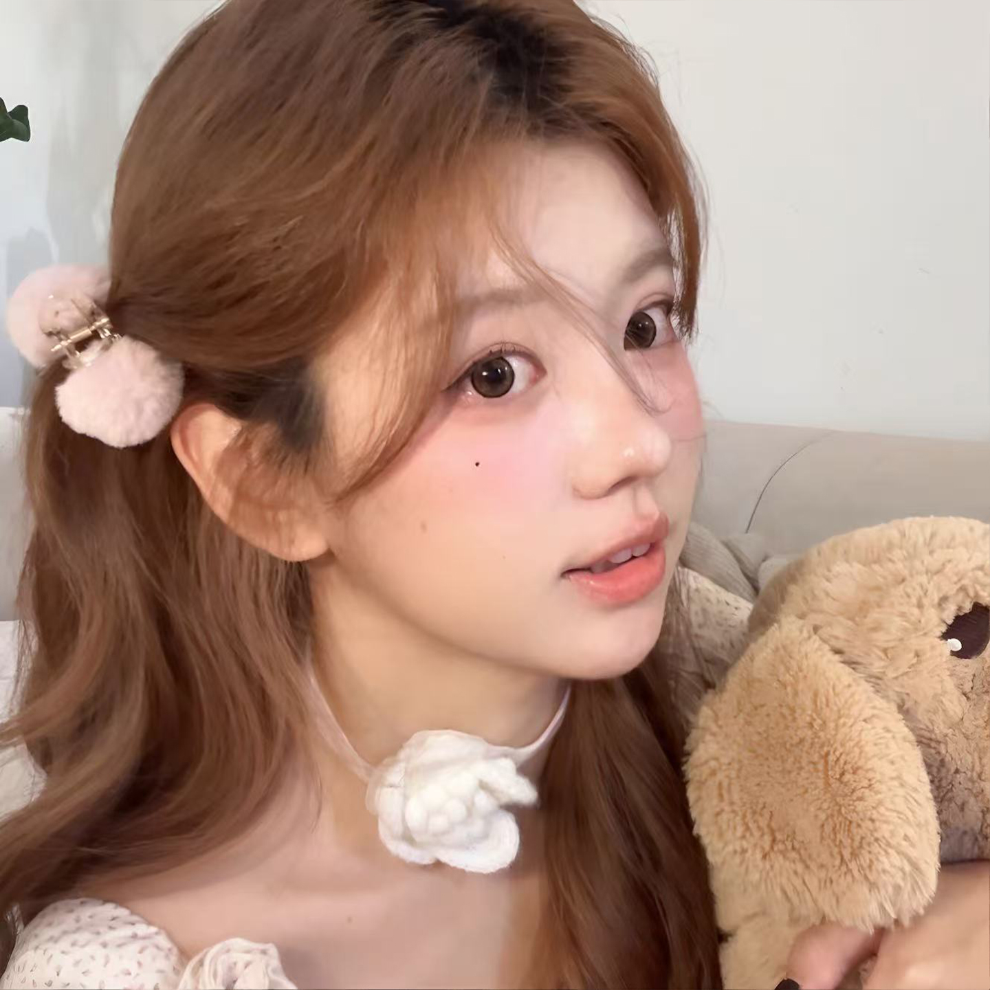 软软冬日~可爱毛球抓夹