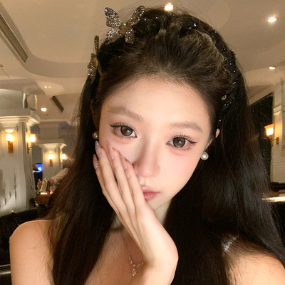 香和美奈~超仙立体满锆蝴蝶发箍