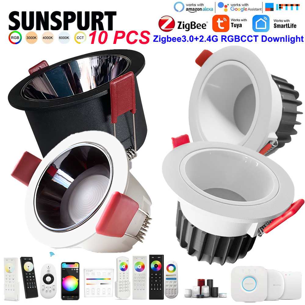 Zigbee3.0智能3寸3.5筒灯涂鸦APP