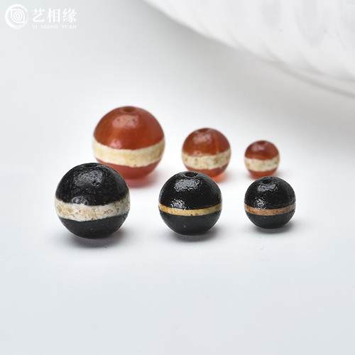 西藏原矿真品老料一线药师玛瑙单珠文玩配饰吊坠饰品民族风配珠