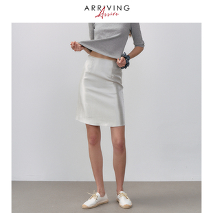 ArrivingArrive 月光银包臀半裙高腰显瘦炫酷金属光泽短裙半身裙
