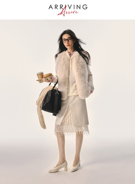 Arriving Arrive 行走的留白 极简无腰头修身显瘦拼接半身短裙女