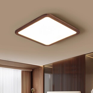 北美黑胡桃木超薄卧室吸顶灯简约现代客厅书房间过道走廊阳台led