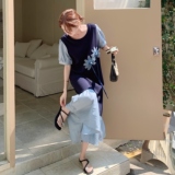 【新款】法式立体花朵鱼尾边连衣裙293-2633-P135控208，女装连衣裙，浙宝293