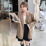 【10号出】22春新款英伦风条纹拼接西装205A-C083-P125控188，女装西装，浙宝293