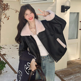 【新款现货】数据好皮毛一体皮衣羊羔毛外套293-2826-P175控268，女装短外套，浙宝293