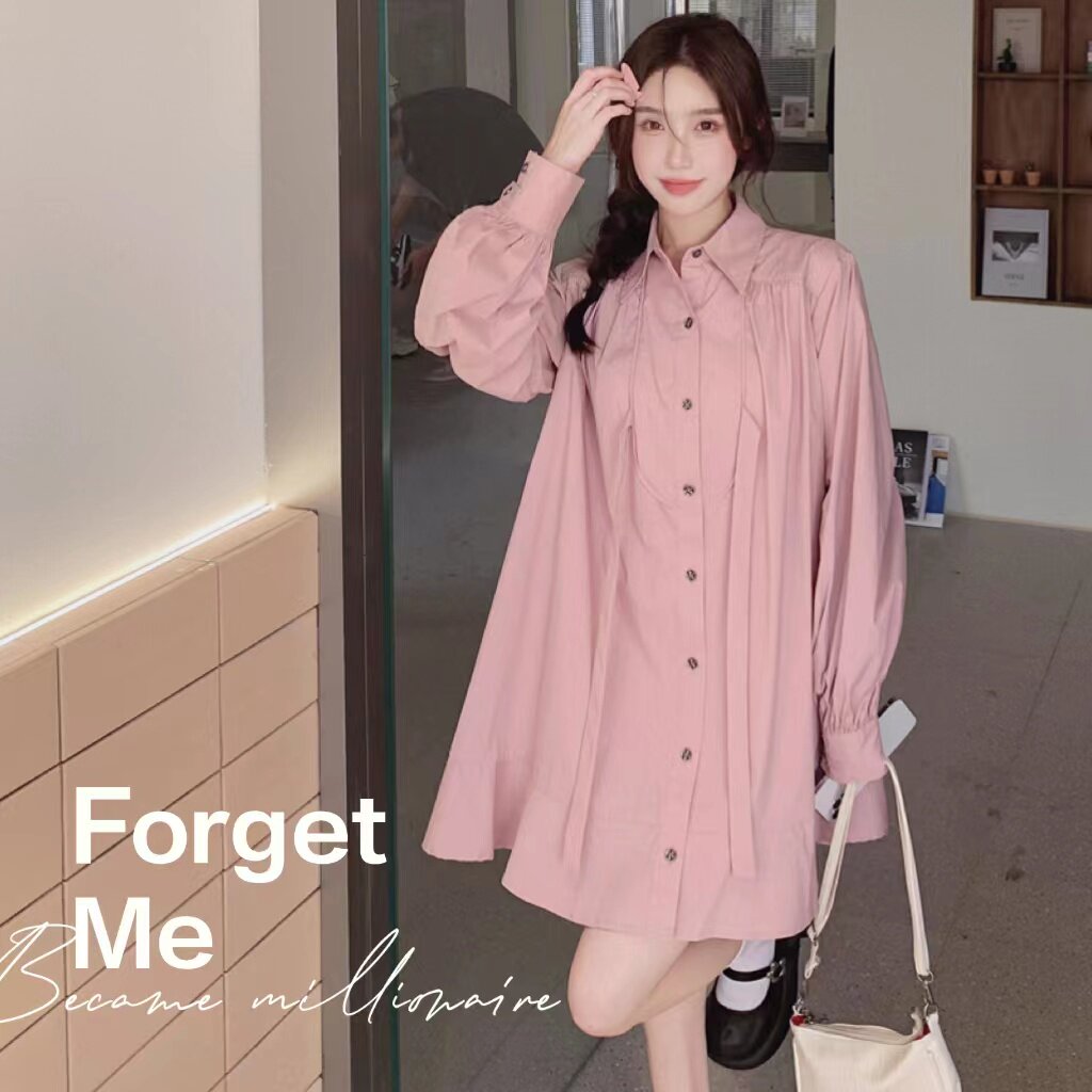 【新款】主推秋款！甜美粉色衬衣裙205A-8818-P110控168，女装连衣裙，浙宝293