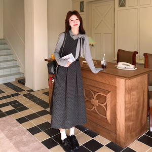 【新款现货】数据好 蝴蝶结T+波点裙（送腰带）293-261-P175控288，女装套装/套裙，浙宝293