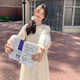 米白色温柔风连衣裙女春秋2025新款洋气减龄吊带罩衫潮，女装连衣裙，浙宝293