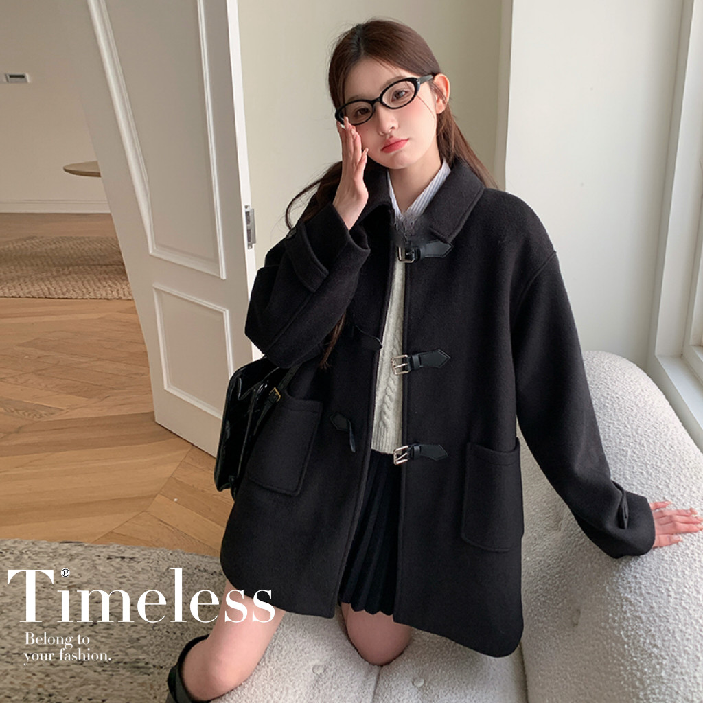 【新款】24冬气质减龄黑色毛呢大衣293-201-P175控268,女装毛呢外套,浙宝293