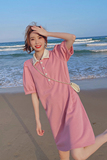 【档口现货】主推款夏日清新泡泡袖POLO裙205A-1128-P85控138，女装连衣裙，浙宝293