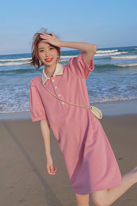 【档口现货】主推款 夏日清新 泡泡袖POLO裙 205A-1128-P85控138图片