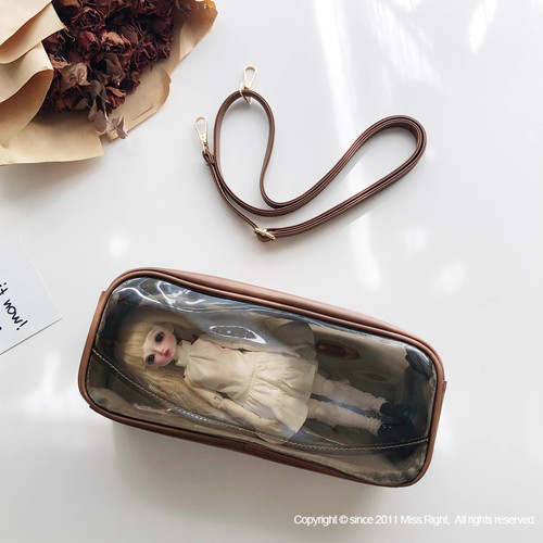 韩版大容量透明果冻包单肩斜挎包