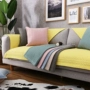 Sofa đệm đơn giản hiện đại vải cotton chống trượt Đệm kết hợp Bắc Âu bao gồm tất cả bốn mùa phổ quát sofa bìa khăn - Ghế đệm / đệm Sofa nệm để ghế gỗ