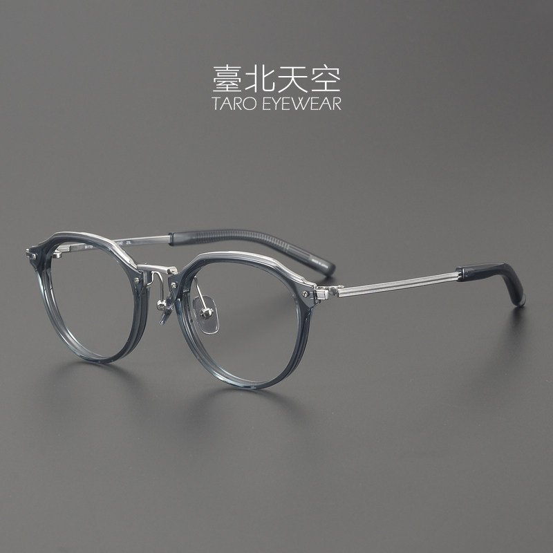 高知分子！逆R铰链日本超轻纯钛复古男潮近视女板材大框圆眼镜架,ZIPPO/瑞士军刀/眼镜,定制成品光学镜,淘宝优惠券,粉丝福利购,淘宝优惠卷