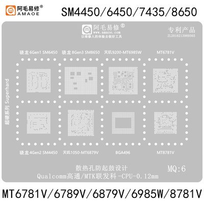 阿毛易修SM4450/7435/8650植锡网