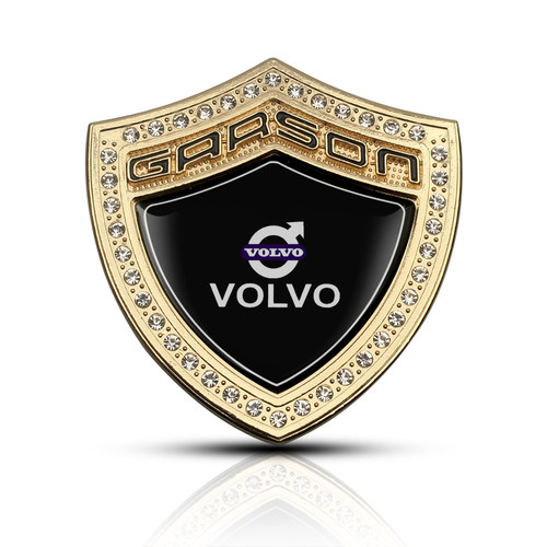 适用于沃尔沃S60LXC60S90 XC90V40 个性立体金属车标贴车身贴尾标