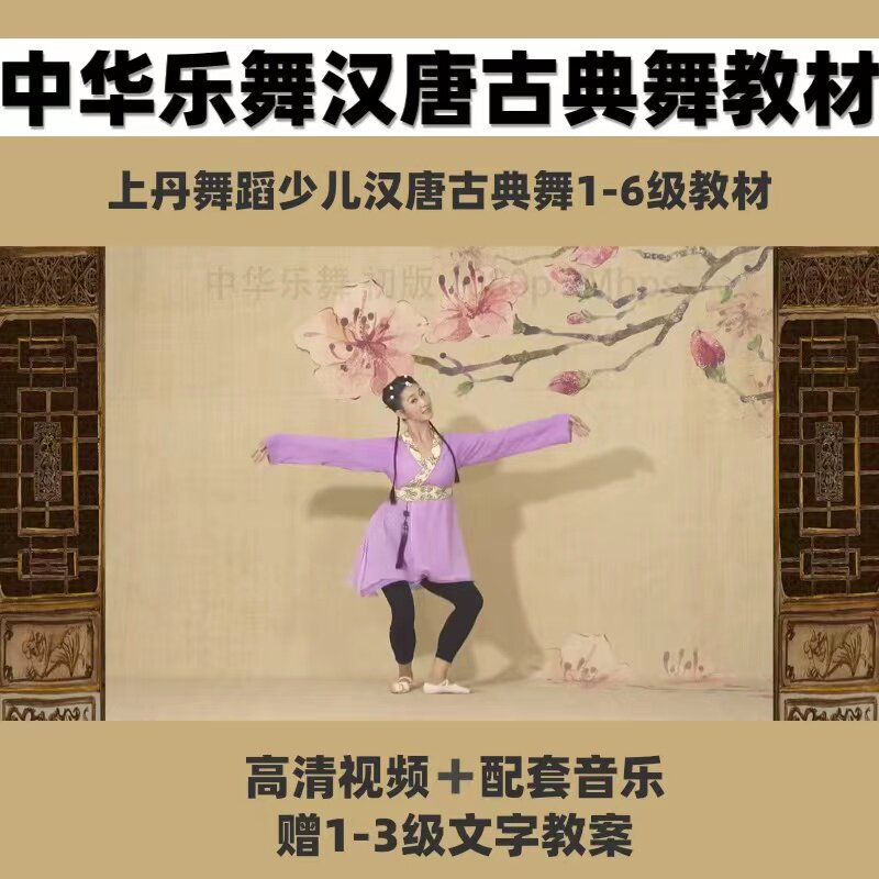 上丹中华乐舞少儿汉唐古典舞1~6级中国舞视频独立音乐赠文字教材