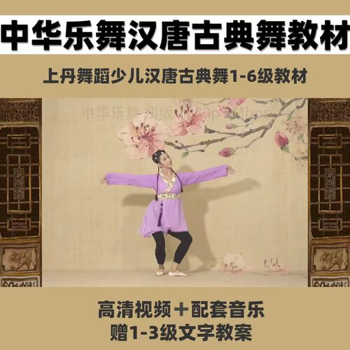 上丹中华乐舞少儿汉唐古典舞1~6级中国舞视频独立音乐赠文字教材