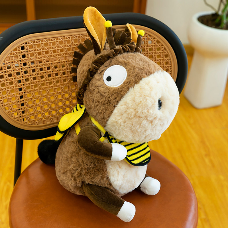 正版蜜蜂小毛驴公仔小马玩偶