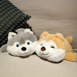 赛特嘟嘟哈士奇公仔柴犬玩偶毛绒玩具睡觉抱枕安抚布娃娃生日礼物