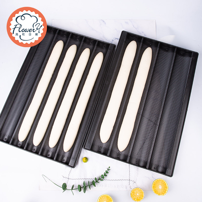 风和日丽五槽四槽法棍烤盘波浪不粘 法式烘焙模具烤盘商用MY14101