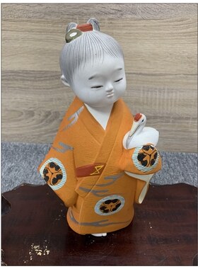 日式 博多人偶日本人偶和风人形美少女昭和复古古董手工绘画