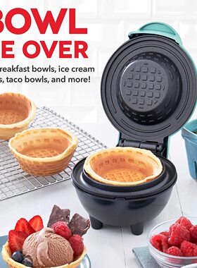跨境蛋挞机110V华夫饼碗机家用早餐机冰淇淋机蛋卷机ice cream