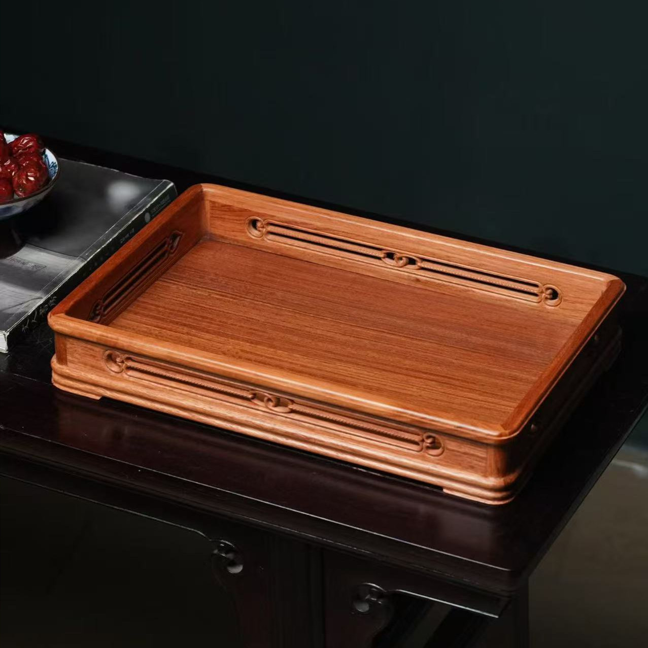 花梨木文承盘木制托盘红木长方形实木供盘檀木干泡茶盘中式古典,餐饮具,餐用托盘,淘宝优惠券,粉丝福利购,淘宝优惠卷