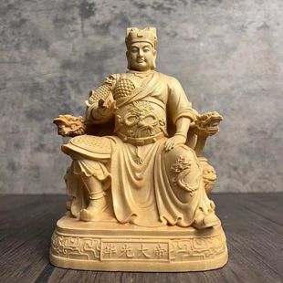 华光大帝马灵官道家神像摆件五显三眼马王爷木雕实木雕刻桧木包邮