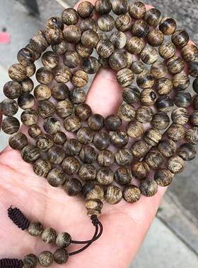 柬埔寨沉香108颗8mm手链天然香味