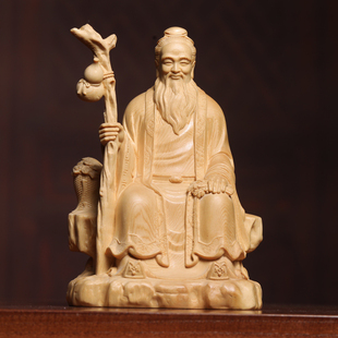孙思邈摆件实木药王人物雕刻中医装饰药店门诊老者坐像桧木包邮