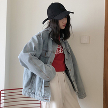 上衣 潮春秋百搭学生BF原宿秋季 港风牛仔衣外套女宽松韩版 2019新款