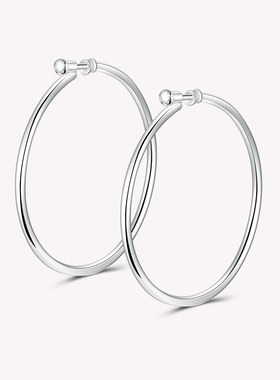 925银大圈圈无痛耳夹女无耳洞仙气森系超仙高级感螺旋式B1210