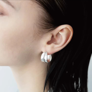 925银松本惠奈同款叶脉螺旋耳夹女无耳洞新款高级感耳环J107