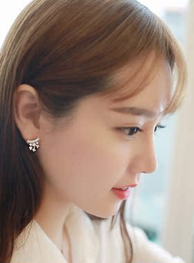 高品质手工微镶 满天星闪耀锆石耳钉耳环韩国定制耳饰饰品H6101