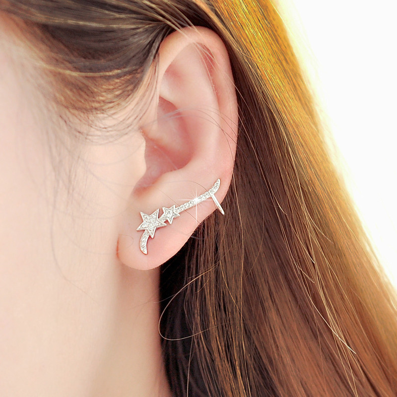 甜美风纯银防过敏耳环