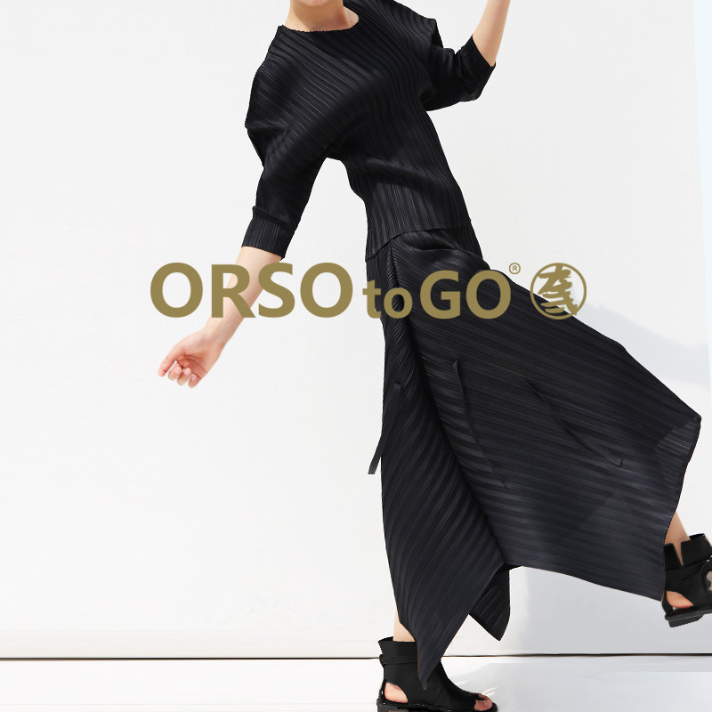 ORSO女装褶皱时尚T恤半身裙